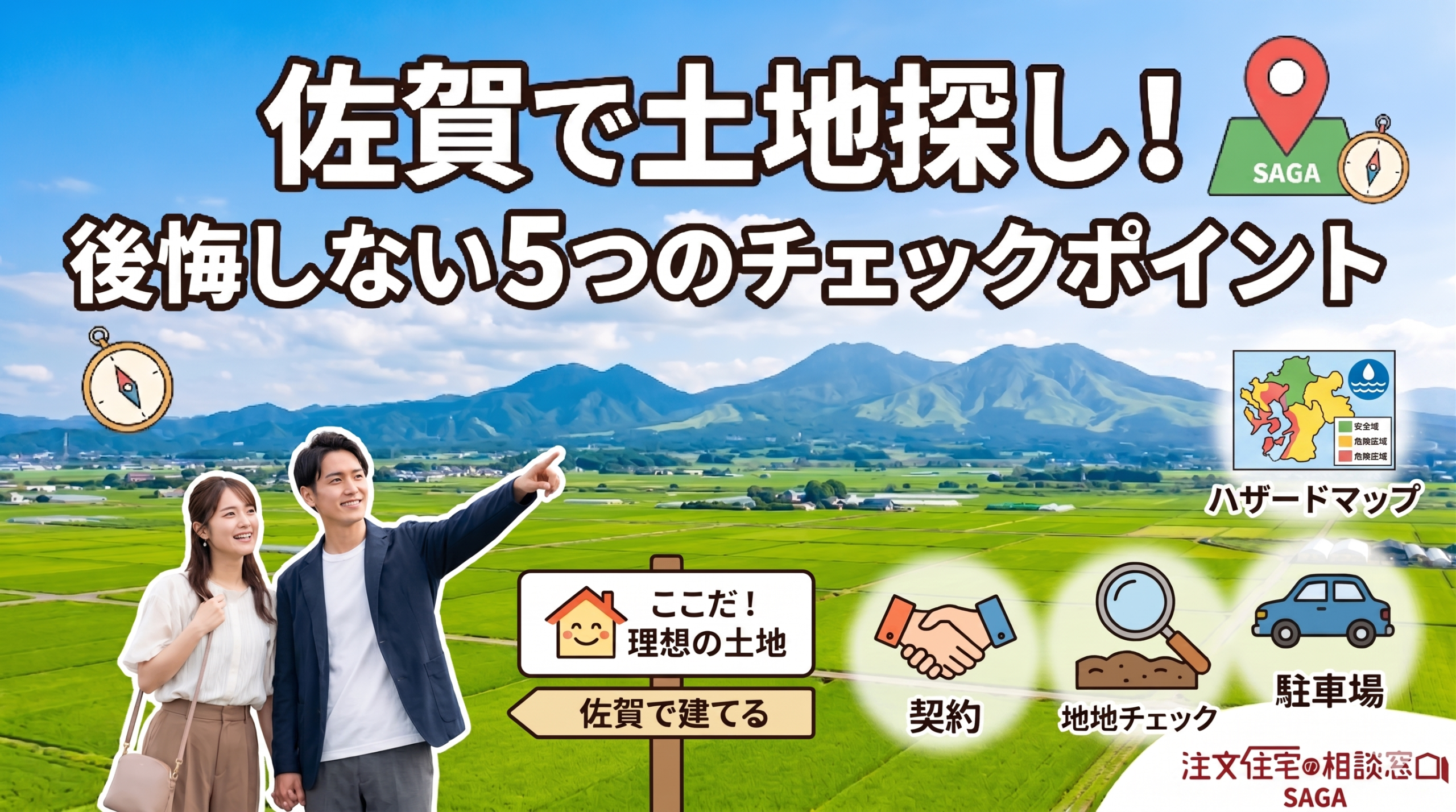 【佐賀 土地探し】非公開情報多数！佐賀で失敗しないための土地探し！５つの注意点とは？