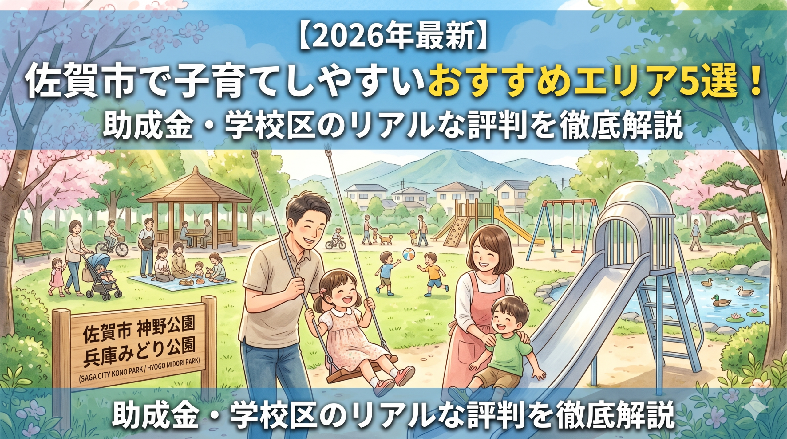 【2026年最新】佐賀市で子育てしやすいおすすめエリア5選！みらいエコ住宅2026などの補助金や学校区のリアルな評判を徹底解説