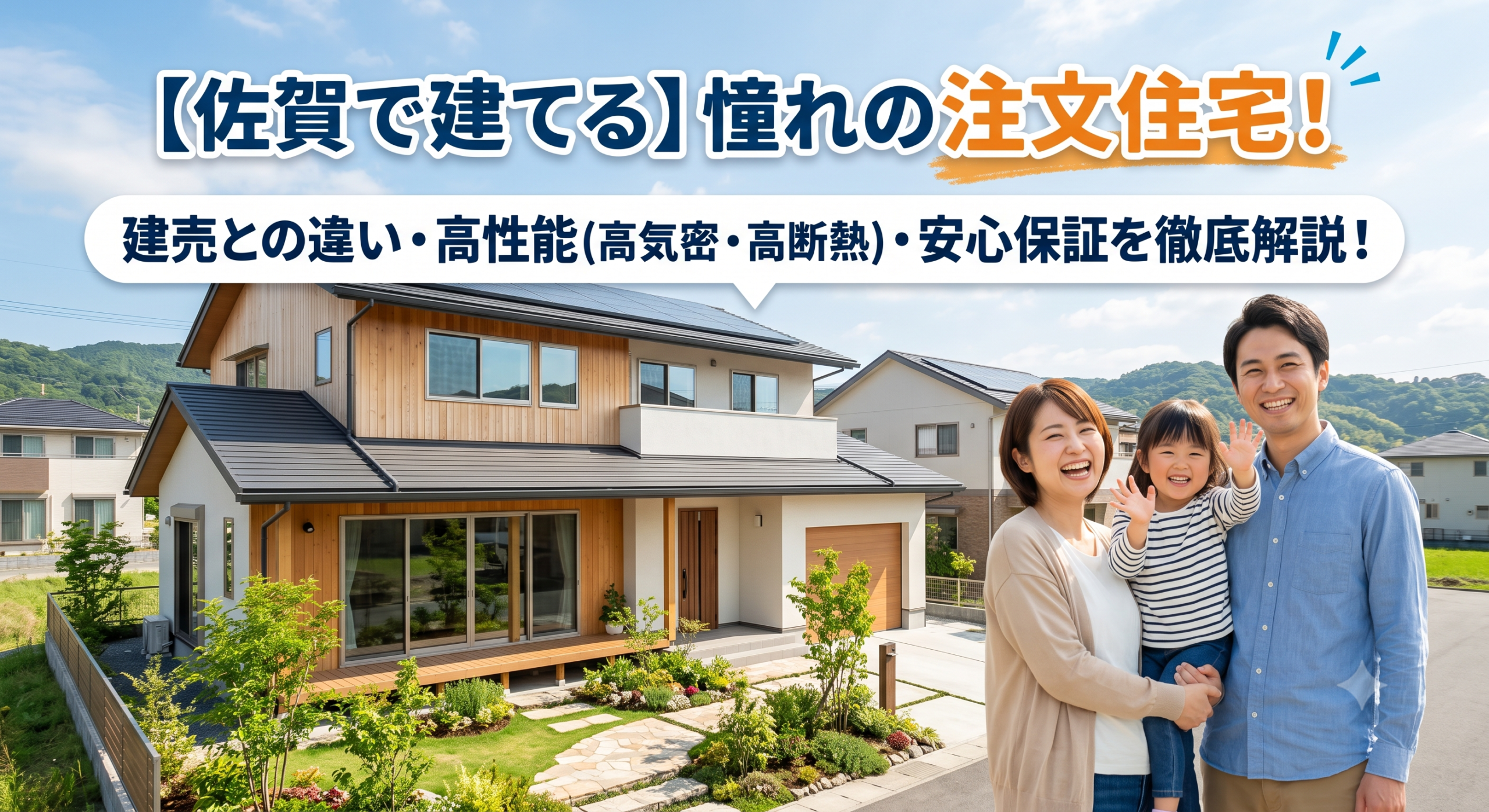 【佐賀で建てる注文住宅】建売との違いは？「高気密・高断熱・手厚い保証」で長く快適に暮らせる理想の家づくりを解説！